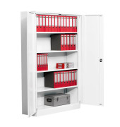 Aktenschrank 109720, abschlie&szlig;bar, 5 OH, wei&szlig;, 120x195x42cm (BxHxT)