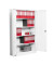Aktenschrank FLC.192/N 9016/9016, Stahl abschließbar, 5 OH, 120 x 195 x 42 cm, weiß