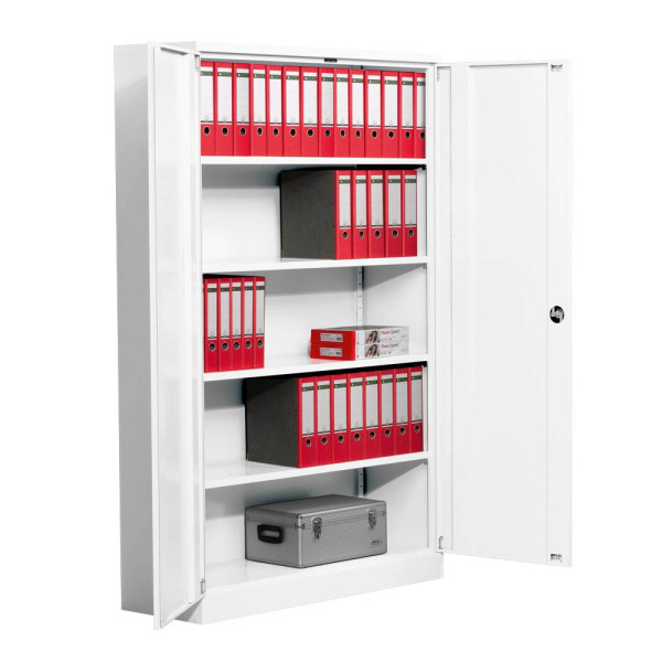 4260090173817 - Aktenschrank FLC192 N 9016 9016 Stahl abschließbar 5 OH 120 x 195 x 42 cm weiß 4260090173817 Gürkan