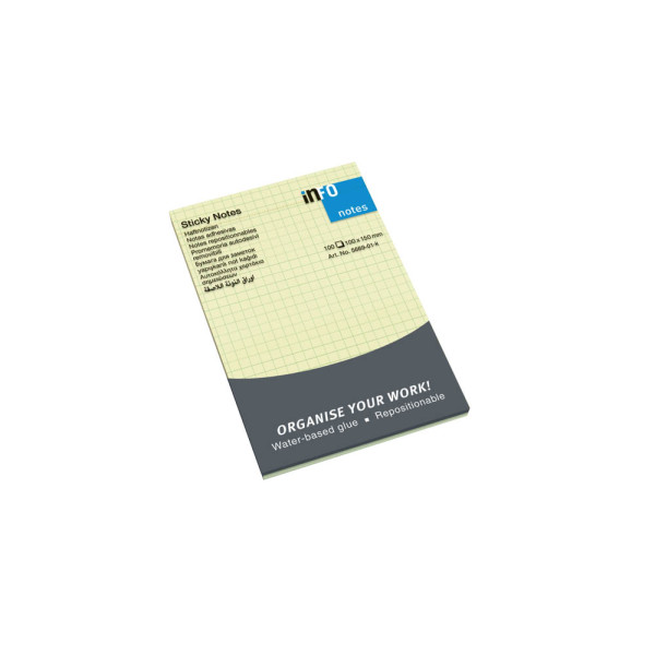 4044355780671 - Haftnotizen 5669-01-K 100x150mm gelb kariert 4044355780671 100 Blatt