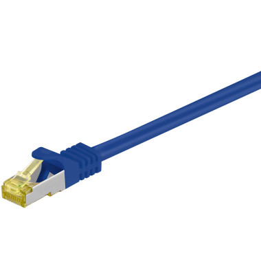 Netzwerkkabel blau RJ-45 Stecker 0,25m Cat 7 Rohkabel Netzwerkkabel blau RJ-45 Stecker 0,25m Cat 7 Rohkabel