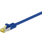 Netzwerkkabel blau RJ-45 Stecker 1m Cat 7 Rohkabel