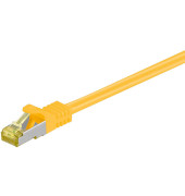 Netzwerkkabel gelb RJ-45 Stecker 0,5m Cat 7 Rohkabel