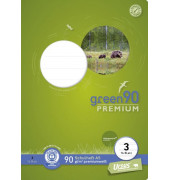 Schulheft 040780003 PREMIO, Lineatur 3 / Lineatur 3 / keine, A5, 90g, gr&uuml;n, 16 Blatt / 32 Seiten