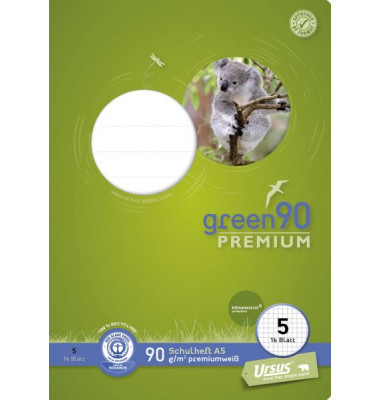 Schulheft 040780005 Schulheft, Lineatur 5 / Lineatur 5, A5, 90g, rot, 16 Blatt / 32 Seiten