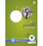 Schulheft 040780008 PREMIO, Lineatur 8f / rautiert / keine, A5, 90g, gelb, 16 Blatt / 32 Seiten