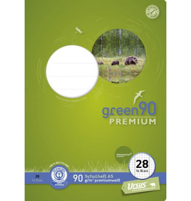 Schulheft 040780028 Schulheft, Lineatur 28 / Lineatur 28, A5, 90g, rot, 16 Blatt / 32 Seiten