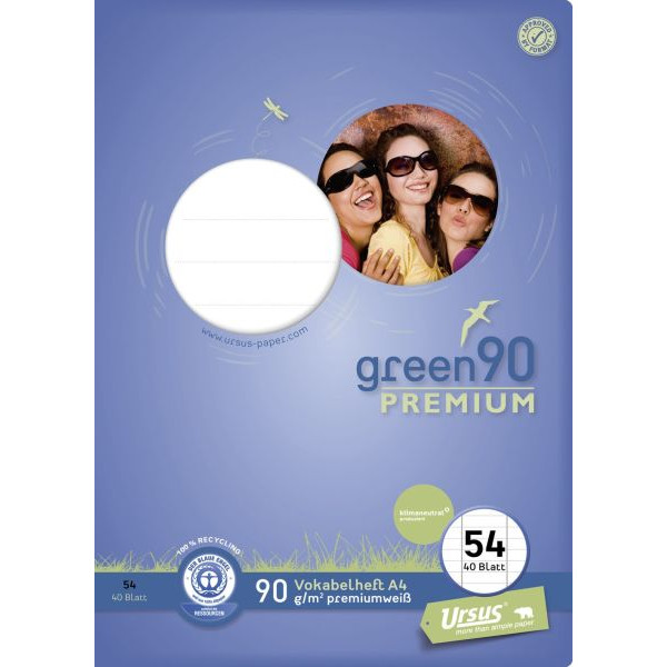 9001939834903 -  Vokabelheft 040787054 Vokabelheft Lineatur 54   Lineatur 54 A4 90g 32 Blatt   64 Seiten 9001939834903 Ursus