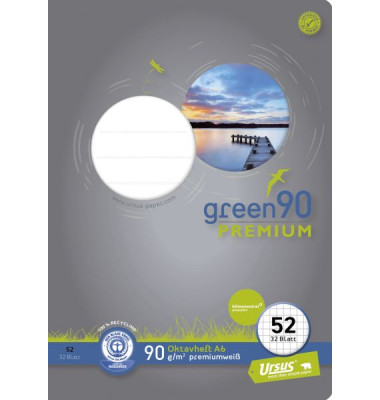 Oktavheft 040789052 PREMIO, Lineatur 52 / Lineatur 52 / keine, A6, 90g, farbig mit Motiv, 32 Blatt / 64 Seiten