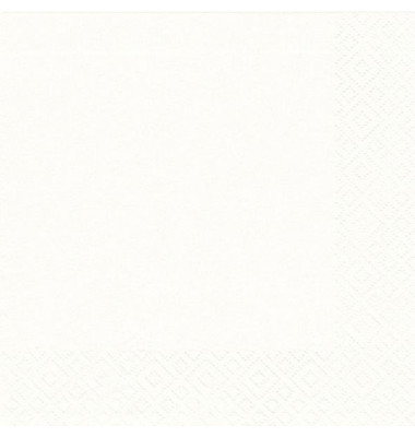 Servietten 1005 33x33cm wei&szlig; 3-lagig 1/4-Falz