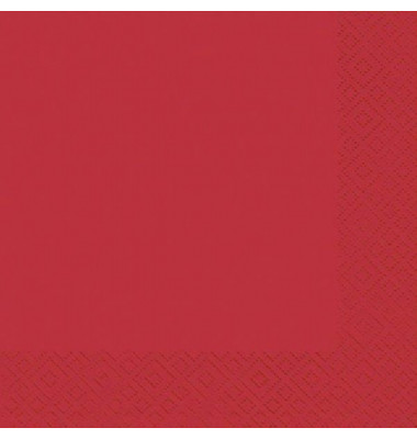 Servietten 1005 33x33cm rot 3-lagig 1/4-Falz Servietten 1005 33x33cm rot 3-lagig 1/4-Falz