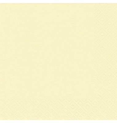Servietten Atelier 1012-0002, creme / Uni, 3-lagig, 33x33cm