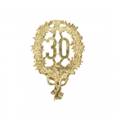 DEKORATIV 1225-30 8x12cm Jubiläumszahl 30 gold DEKORATIV 1225-30 8x12cm Jubiläumszahl 30 gold
