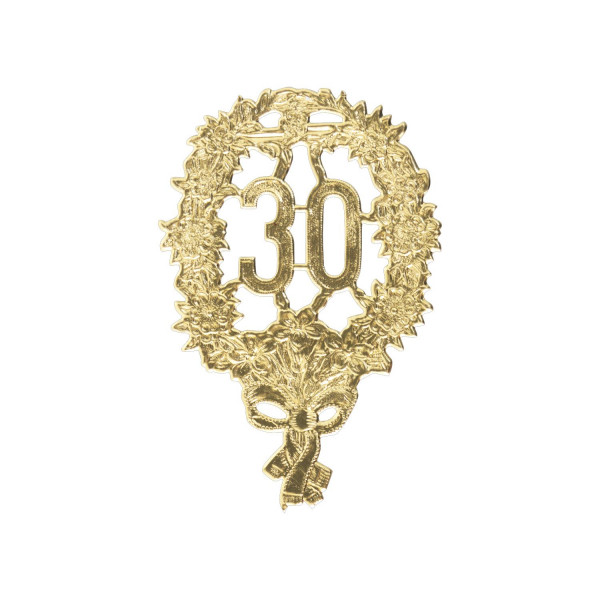 10 Stück Demmler Geburtstagszahlen 1225-300192 30 gold 8x12cm