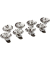 Christbaumkerzenhalter 10002, Rund, silber, Metall