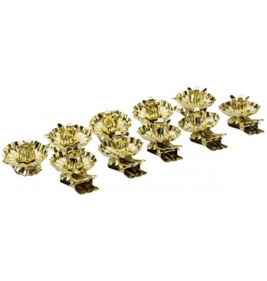 Christbaumkerzenhalter-Klipp gold &Oslash; 15mm