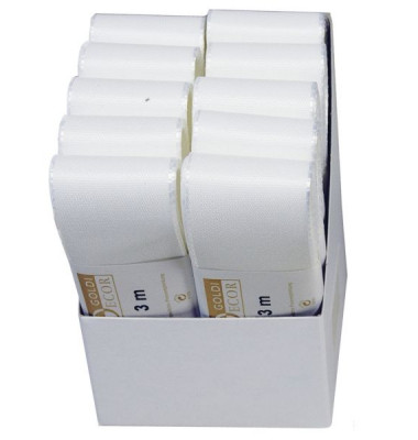 Geschenkband 1445040011003, ohne, 40mm x 3m, wei&szlig;