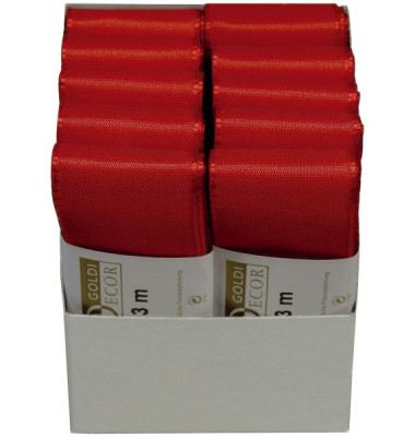 Geschenkband 1445040201003, ohne, 40mm x 3m, rot