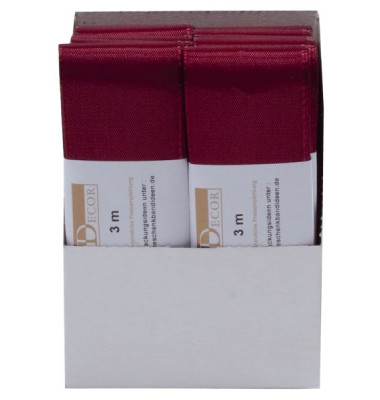 Geschenkband 1445040261003, ohne, 40mm x 3m, dunkelrot