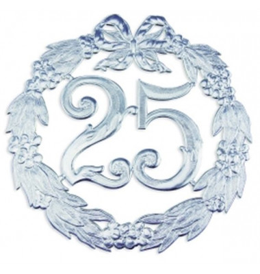 DEMMLER 1234250192 Jubiläumszahl 25 silber 24cm DEMMLER 1234250192 Jubiläumszahl 25 silber 24cm