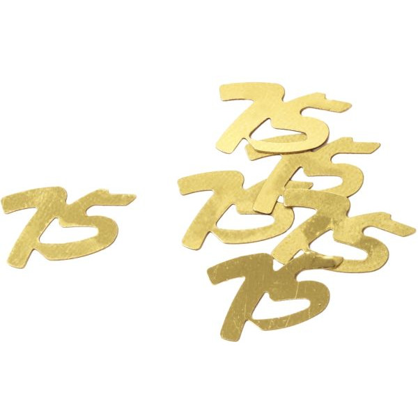 5 Stück PaperStyle 47505 10gr 75 Konfetti Zahl 75 gold 10 Gramm