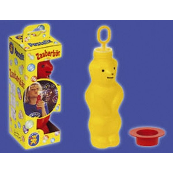 PUSTEFIX Zauberbär Rot I 180 ml Seifenblasenwasser I Bubbles Made in Germany I Seifenblasen Spielzeug für Kindergeburtstag, Hochzeit, Sommerparty & als Gastgeschenk I Spaß für Kinder & Erwachsene