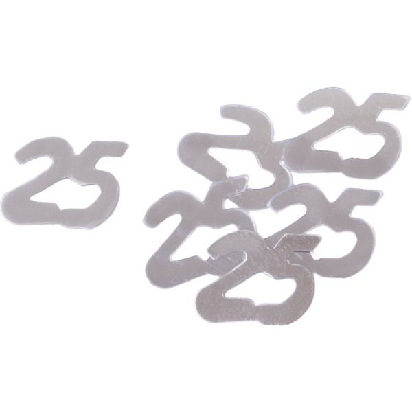 5 Stück PaperStyle 42504 10gr 25 Konfetti Zahl 25 silber 10 Gramm