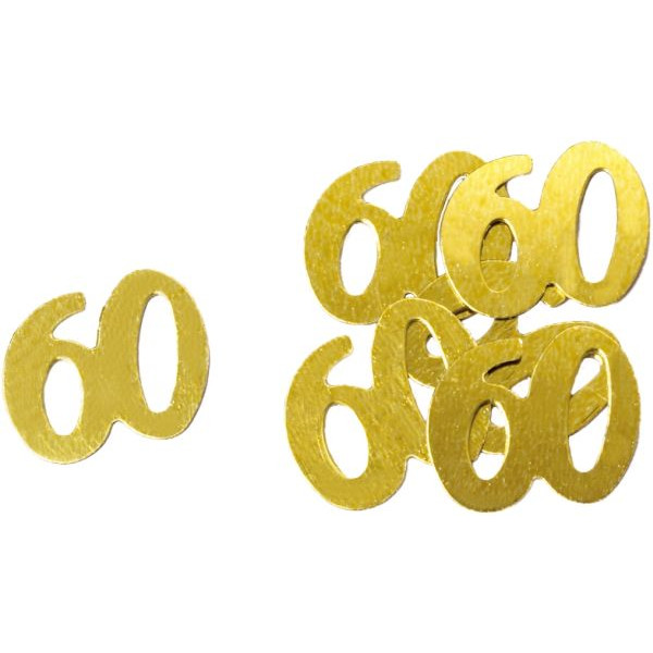 5 Stück PaperStyle 46005 10gr 60 Konfetti Zahl 60 gold 10 Gramm