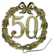 Geburtstagszahlen 1230-500192 "50" gold Ø 13cm