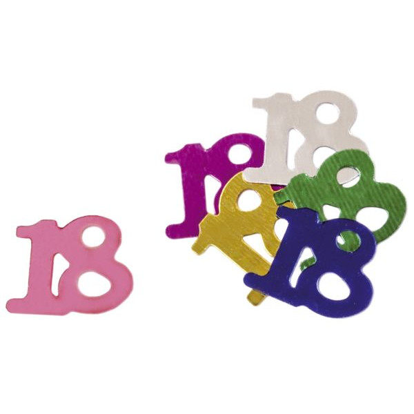 5 Stück PaperStyle 41899 10gr 18 Konfetti Zahl 18 bunt 10 Gramm