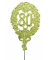 DEKORATIV 1225-80 8x12cm Jubiläumszahl 80 gold