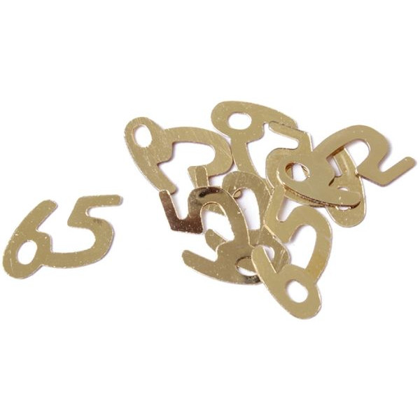 5 Stück PaperStyle 46505 10gr 65 Konfetti Zahl 65 gold 10 Gramm