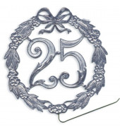 Geburtstagszahlen 1230-250192 "25" silber Ø 13cm