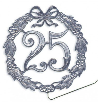 DEMMLER 1230250192 Draht Jubil&auml;umszahl D13cm 25 silber