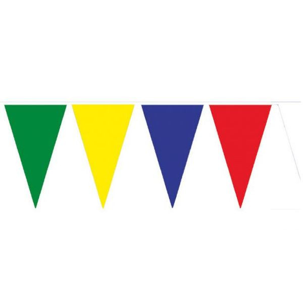 5 x amscan Wimpelkette Plastik - 4 m bunt.
