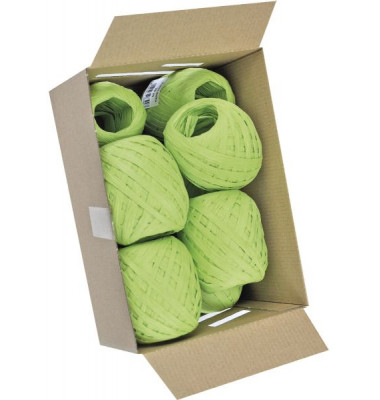 Geschenkband Raffia 1094 07551 1030, ohne, 7mm x 30m, apfelgr&uuml;n