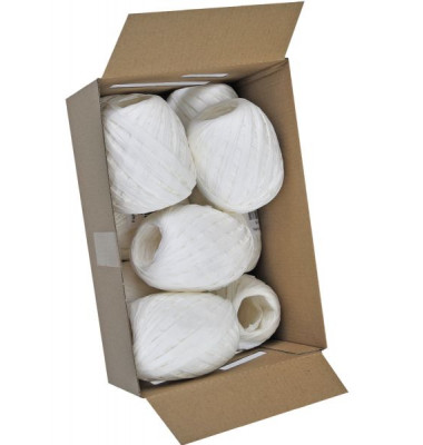 Geschenkband Raffia 1094 00701 1030, uni, 7mm x 30m, wei&szlig;