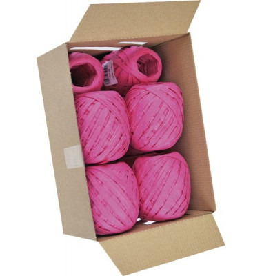 Geschenkband Raffia 1094 00725 1030, ohne, 7mm x 30m, pink