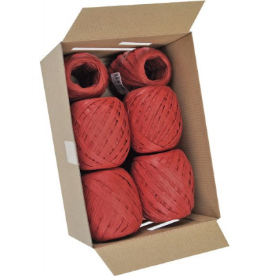 Geschenkband Raffia 1094 00726 1030, ohne, 7mm x 30m, dunkelrot