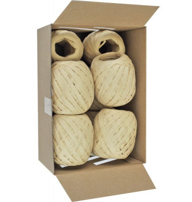 Geschenkband Raffia 1094 00702 1030, ohne, 7mm x 30m, naturbraun
