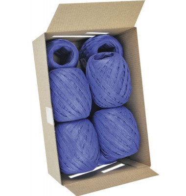 Geschenkband Raffia 1094 00735 1030, ohne, 7mm x 30m, dunkelblau