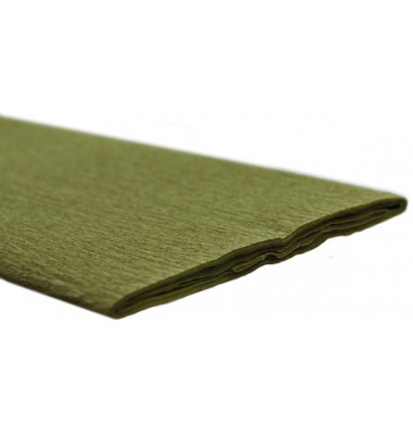 Feinkrepppapier 50cmx2,5m Krepppapier olivgr&uuml;n