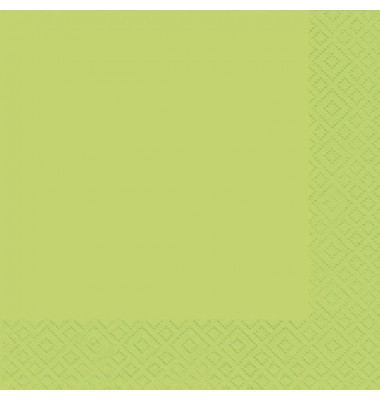 Servietten 1005 33x33cm limette 3-lagig 1/4-Falz
