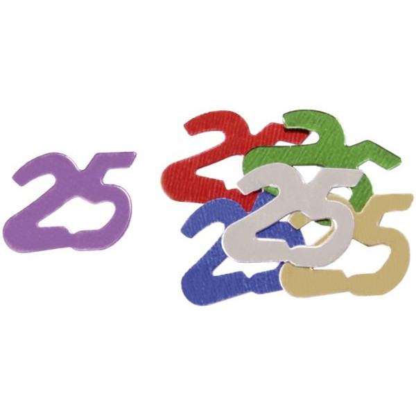 5 Stück PaperStyle 42599 10gr 25 Konfetti Zahl 25 bunt 10 Gramm