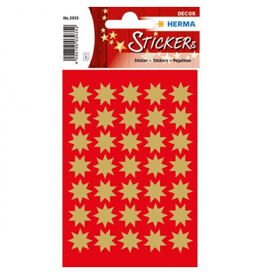 3935 Weihnachten Schmucketikett Stern 15mm gold 3935 Weihnachten Schmucketikett Stern 15mm gold