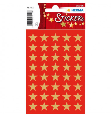 3412 14mm 5zackig Schmucketikett Stern gold 3412 14mm 5zackig Schmucketikett Stern gold
