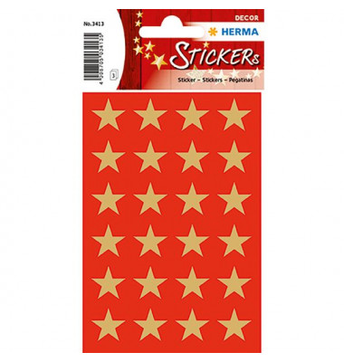 3413 16mm 5zackig Schmucketikett Stern gold