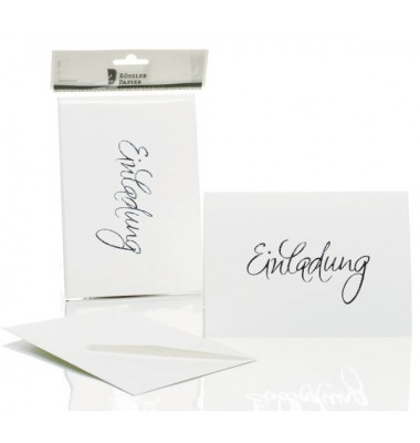 Einladungskarten Einladungskarte 1181955009 DIN B6  Hoch doppelt 220g Heißfolienprägung silber silberne Schrift weiß Einladungskarten Einladungskarte 1181955009 DIN B6  Hoch doppelt 220g Heißfolienprägung silber silberne Schrift weiß