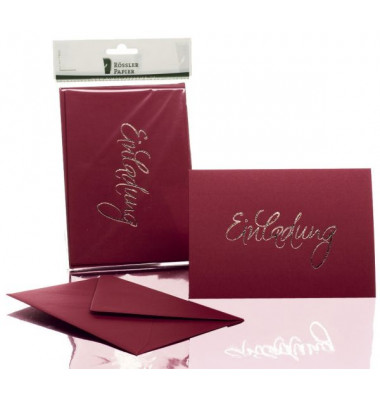 Einladungskarten Einladungskarte 1181955072 DIN B6 Hoch doppelt 220g Heißfolienprägung gold silberne Schrift rosso Einladungskarten Einladungskarte 1181955072 DIN B6 Hoch doppelt 220g Heißfolienprägung gold silberne Schrift rosso