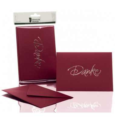 Dankeskarten Danksagungskarte 1181956072 DIN B6 Hoch doppelt 220g Heißfolienprägung gold silberne Schrift rosso Dankeskarten Danksagungskarte 1181956072 DIN B6 Hoch doppelt 220g Heißfolienprägung gold silberne Schrift rosso